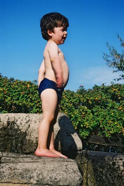 Stanley Park.  After a train ride, we went down to the water park play area.