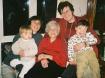 Oma Miet and Oma Jella, with Pia and Megan - four generations.