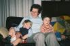 Oma Jella showed the kids her open fireplace with fire; they were impressed.