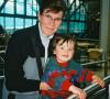 Tim with Oma Jella at the airport.
