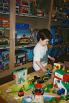 Sept 22.  At play in the Thomas train shop, Granville Island (Vancouver).