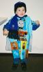 October 30.  Tim's Halloween costume!  (Note the train clutched in his hand too).