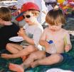 July 5. Eating birthday cake on the beach.