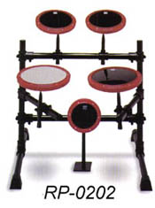 The Remo practice pad set, modifiable to accomodate electronic triggers