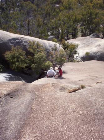steep ascent above chimney