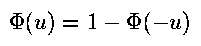 Standard Normal CDF for Negative Arguments