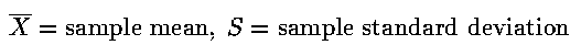 Sample Mean and Standard Deviation