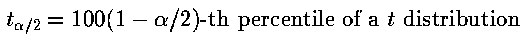 t Percentile