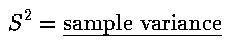 Sample Variance
