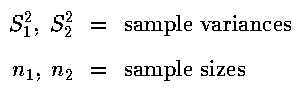 Sample Variances