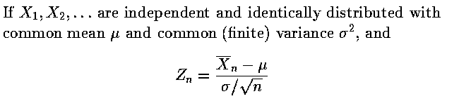 Central Limit Theorem
