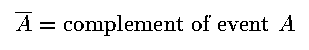 Complementary Events