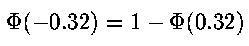 Standard Normal CDF at -0.32