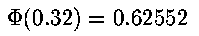 Standard Normal CDF at 0.32