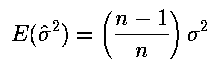 Expected Value of the Biased Variance Estimator