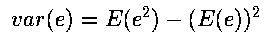 Variance of Estimation Error