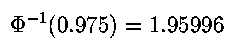0.975-th Standard Normal Quantile