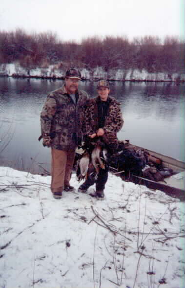 Father & son hunting Crab Creek