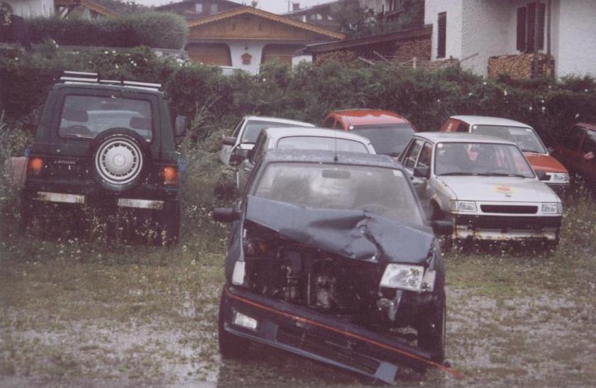 Frontaangezicht bij de garage