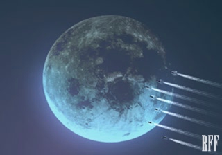 The moon, taken by Quantium on the way to Planet Tanger