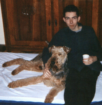Me and a dog, that's a rare thing. It's Gijsbert's dog by the way, Joran.