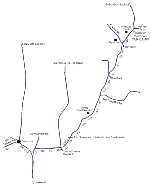 Map to Thomason Meadows