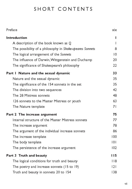 Shakespeare's Sonnet Philosophy Volume 1