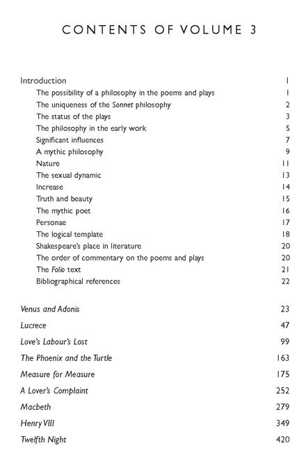 Shakespeare's Sonnet Philosophy Volume 3