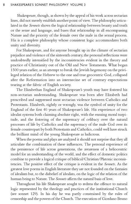 Shakespeare's Sonnet Philosophy Volume 3