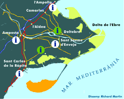 Mapa del Delta de l'Ebre