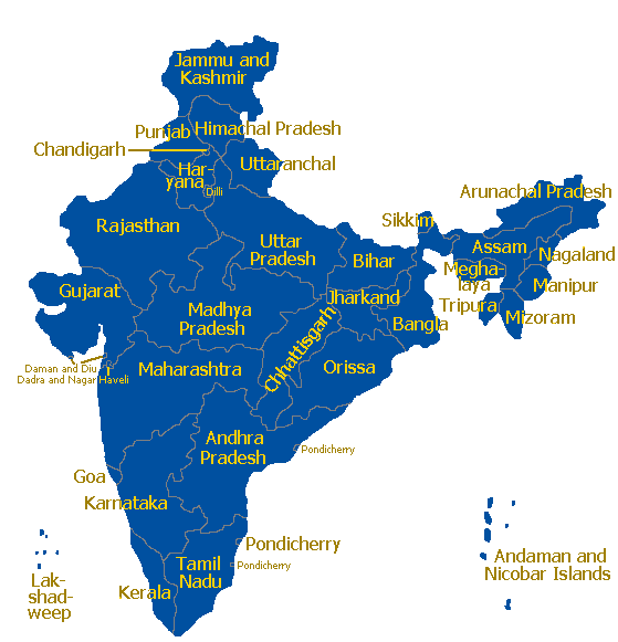 Mapa de l'Índia