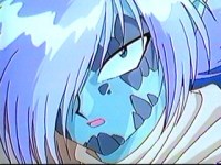 Zelgadis is a chimera, generally defined as a being created from the parts of many different kinds of animals.&nbsp; Zel is a bit different, however.&nbsp; He started out as a human being, and then was given an "upgrade" by his Grandfather/Great-Grandfather (yes, he's both at once), and turned into a chimera.&nbsp; His skin (and hair) are made of stone, and he's not too happy about that, or too fond of Rezo anymore.&nbsp; He specializes in Shamanist Magic.