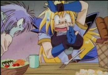 Never make a comment about Lina's small breasts or large appetite when she's armed with a fork.