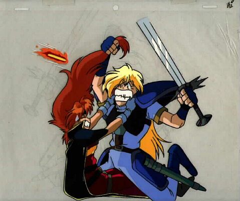 Gourry and Lina generally get into life and death struggles with each other over every meal.