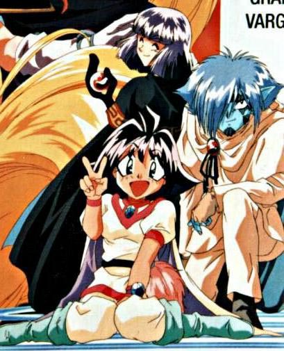 Well, Amelia looks pretty happy... and Zel looks pretty comfortable beside her too.&nbsp; And Xelloss seems to have a knowing smirk on his face, as usual.