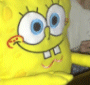 what's he doing to sponge bob?
