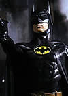 Michael Keaton as Batman-you can tell which actor it is by the suit.