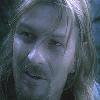 Boromir in Lothlorien.&nbsp; I think he's crying here actually.&nbsp; Feeling guilty after Galadriel probed his mind, maybe?