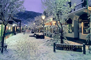 Queenstown Mall during a snowy Winter