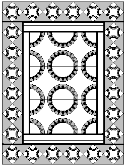 quilt with on point border