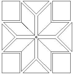 8 point star piecing diagram