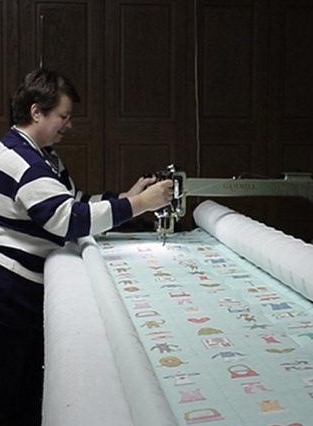 Kathy quilting