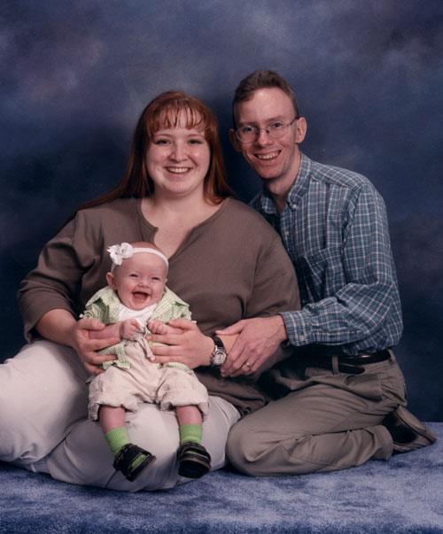 Mom, Dad & Autri - 3 Months