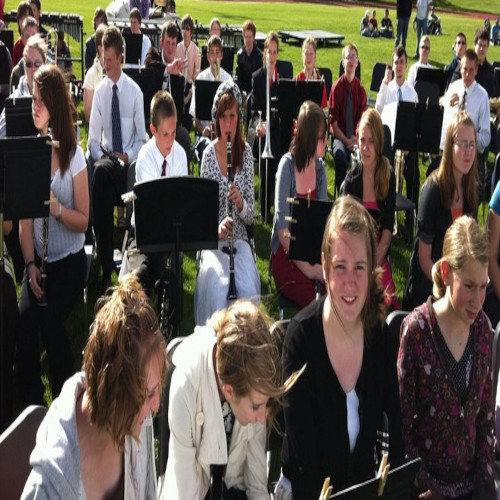Formally Dressed Band Outdoors