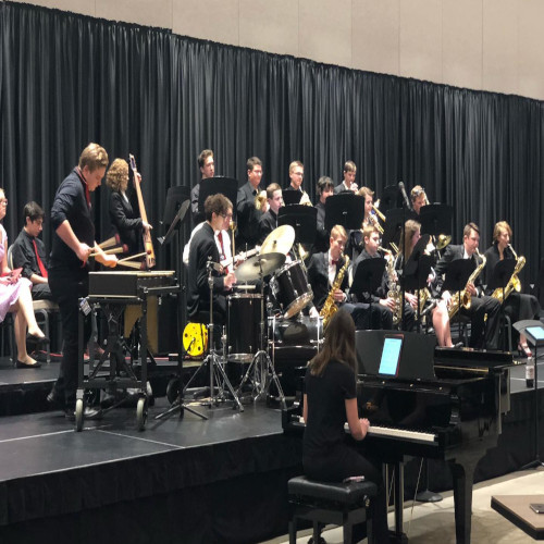 Jazz band at concert venue