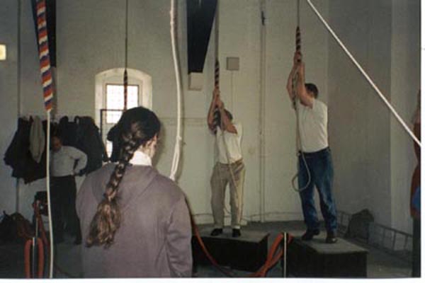 Inside the ringing chamber at The Queens Tower