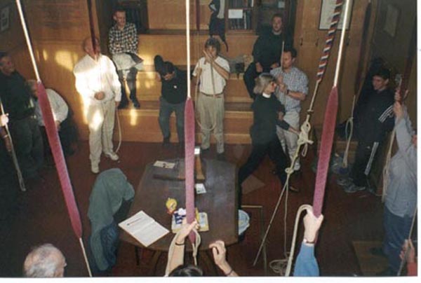 Inside the ringing chamber at St Martins