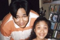 Teena V. with the old dog, Brian Abat