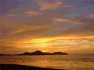 Beach Sunset at Pacific Coast