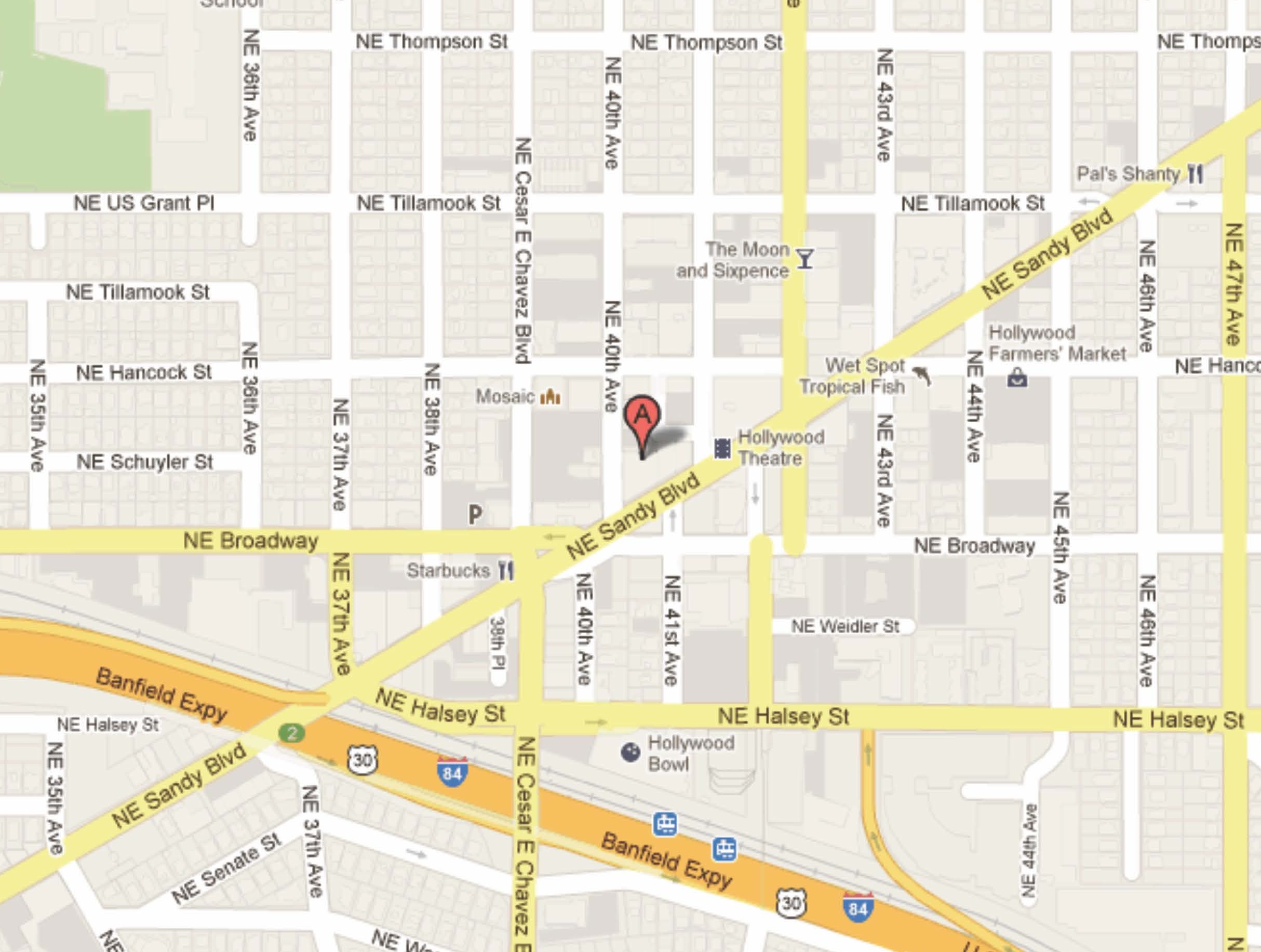 hollywood-district-in-portland-Google-Maps